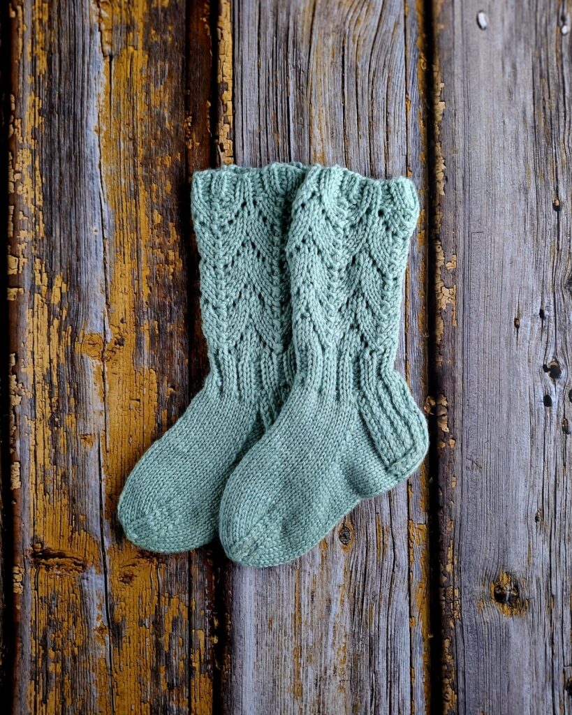 Pitsilised samblarohelised villased sokid lastele, Ute Knit