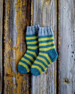 Triibulised soojad villased sokid lastele, Ute Knit