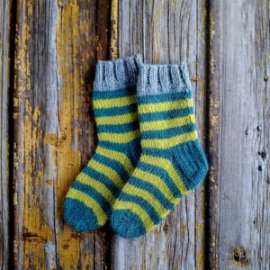 Triibulised soojad villased sokid lastele, Ute Knit