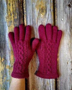 Lillad palmikuga sõrmkindad