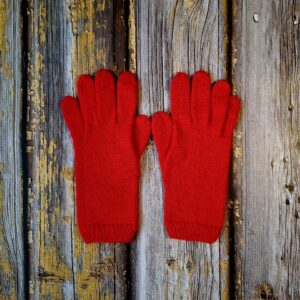 Punased sõrmkindad naistele, Ute Knit