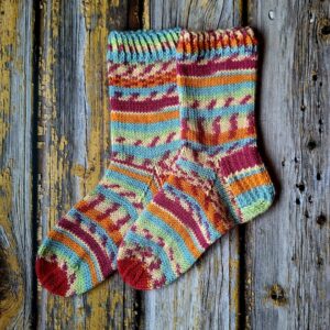 Kirjud villased naiste sokid, Ute Knit