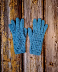 Sinised pitsilised naiste sõrmkindad, Ute Knit