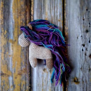 Sinisekirju lakaga poni